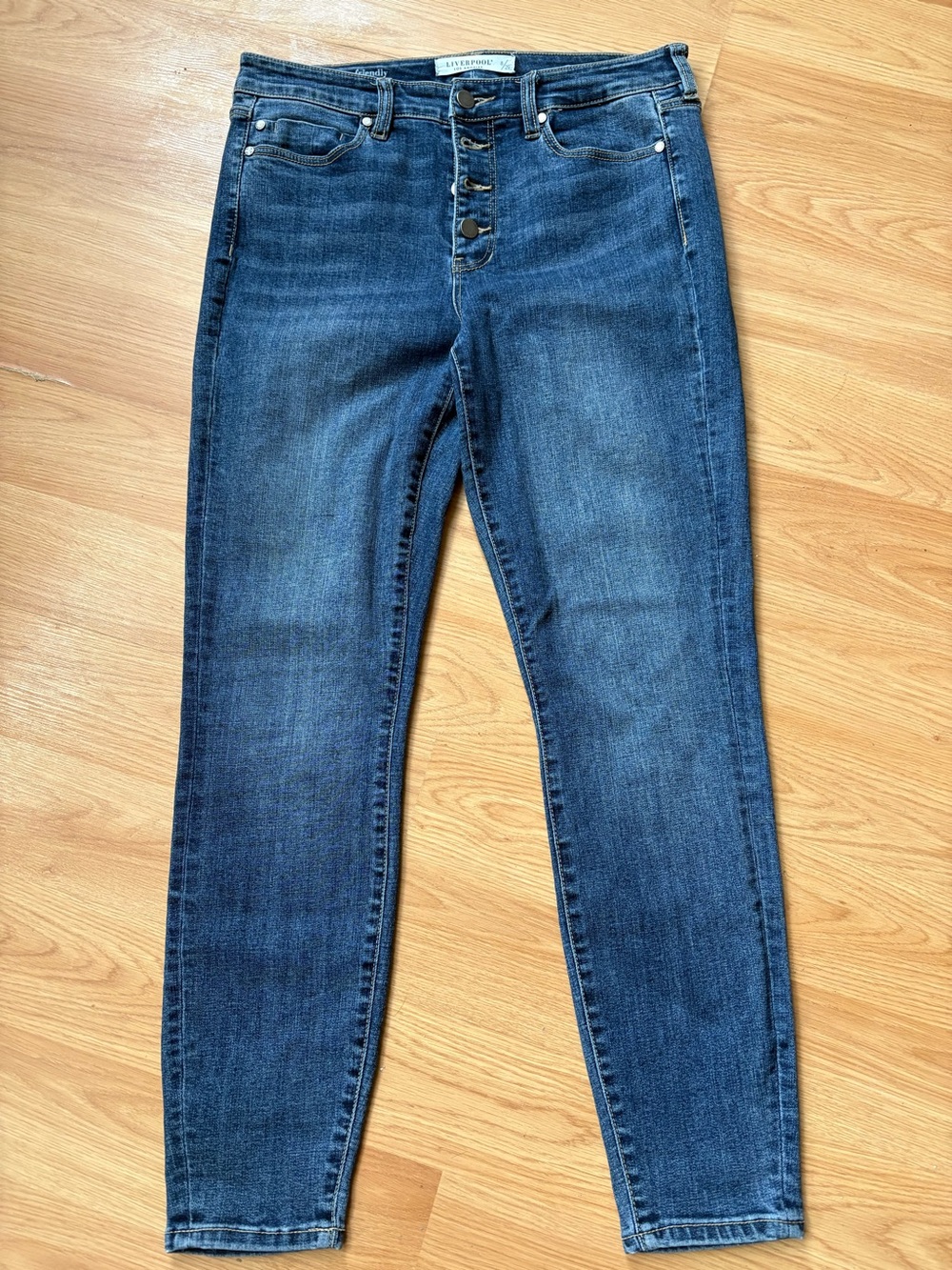 Liverpool Los Angelo’s Indigo High-Rise Button-Fly Jeans 8/29